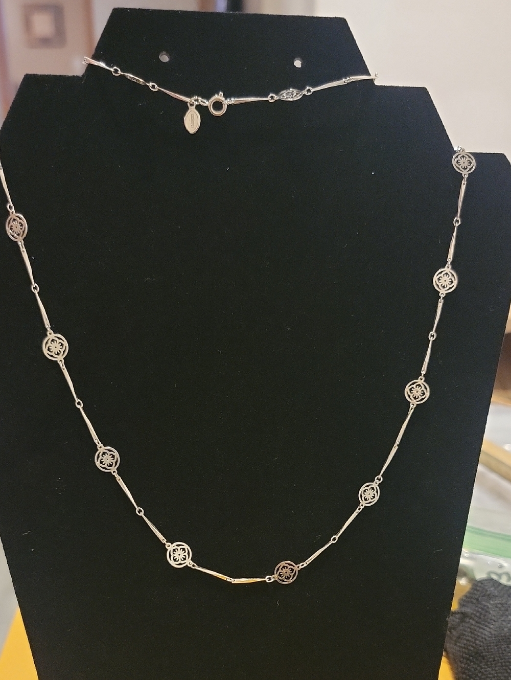 Vintage Silver Tone Avon Filigree Necklace